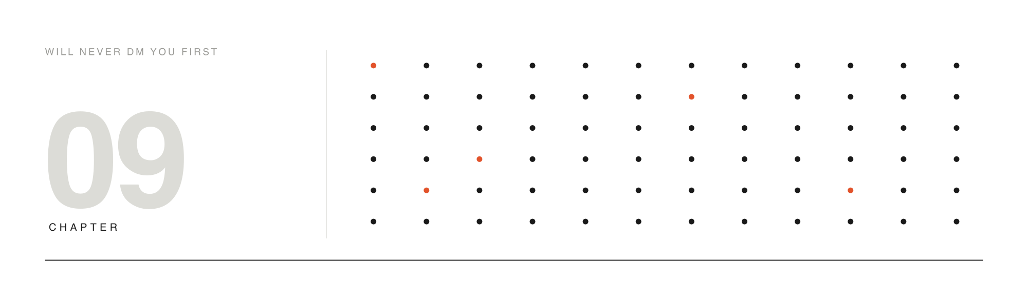 A grid of dots with several marked in accent — the new, AI-era attack catalog.